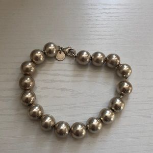 Tiffany silver beaded bracelet